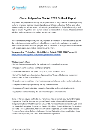 2021 Polyolefins Market Global Analysis Report