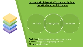 Scrape Airbnb Website Data using Python, BeautifulSoup and Selenium