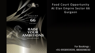 Elan Empire food court minimum investment, Elan Empire Food Court Price, 8800098