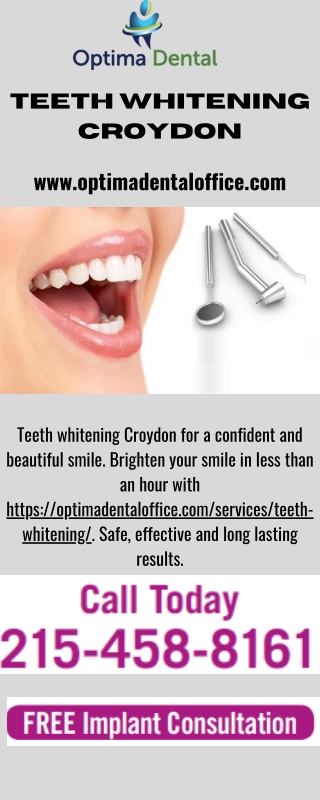 Teeth whitening Croydon - optimadentaloffice.com