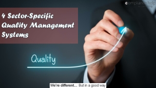 4 Sector-Specific Quality Management Systems