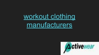 Find the Perfect Workout Clothes This Pandemic In Activewear Manufacturer