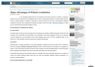 Major Advantages of Website Localization