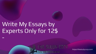 Write My Essays by Experts Only for 12$ - The Study Corp