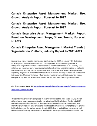 Canada Enterprise Asset Management Market