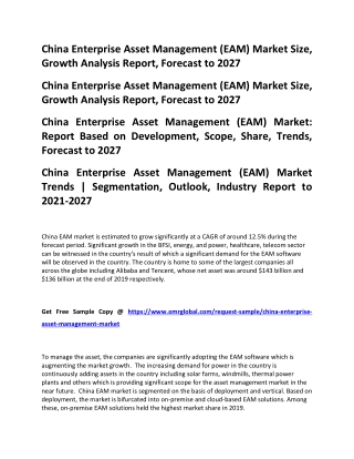 China Enterprise Asset Management (EAM) Market