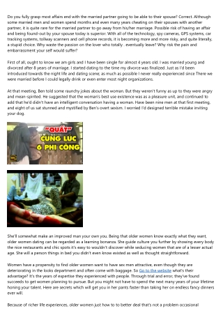10 Tricks To Find And Seduce Married Women