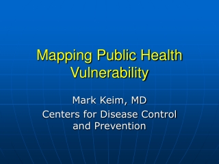 Mapping Public Health Vulnerability