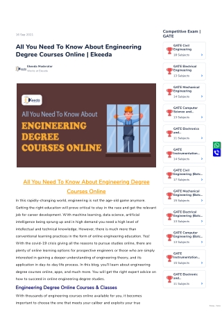 All You Need To Know About Engineering Degree Courses Online _ Ekeeda