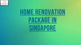 Home Renovation Package in Singapore