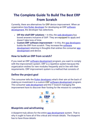 The Complete Guide To Build The Best ERP From Scratch