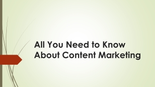 All You Need to Know About Content Marketing