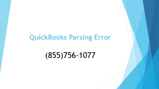 QuickBooks Parsing Error