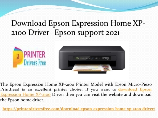 Download Epson Expression Home XP-2100 Driver