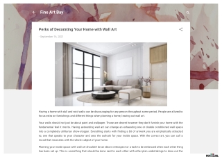 Perks of Decorating Your Home with Wall Art