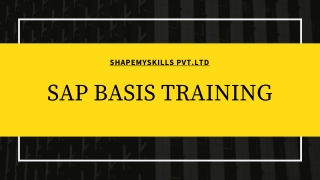 Complete SAP BASIS online training