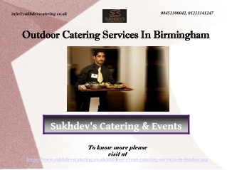 Get Top Outdoor Catering Services In Birmingham