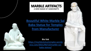 Beautiful White Marble Sai Baba Statue for Temples from Manufacturer