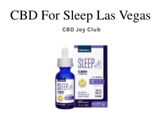 CBD For Sleep Las Vegas