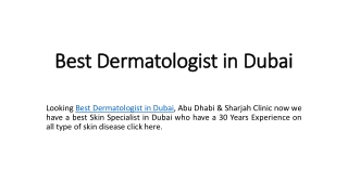Best Dermatologist in Dubai