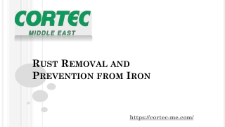 Rust Removal and Prevention from Iron
