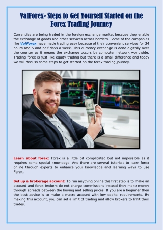 ValForex- Steps to Get Yourself Started on the Forex Trading Journey-converted