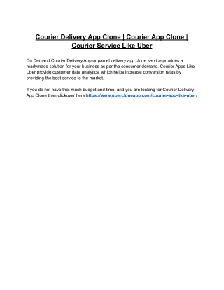 Courier Delivery App Clone _ Courier App Clone _ Courier Service Like Uber