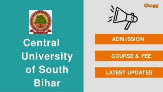 Central University of South Bihar — [CUSB], Patna