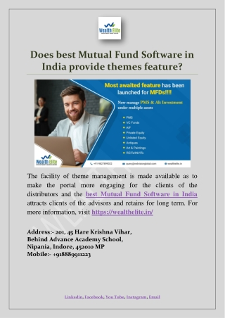 Does best Mutual Fund Software in India provide themes feature