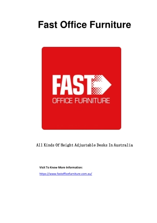 Buy Height Adjustable Desks  in Australia | fast Office Furniture