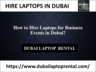 How to Hire Laptops for Business Events in Dubai?