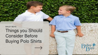 Things you Should Consider Before Buying Polo Shirts