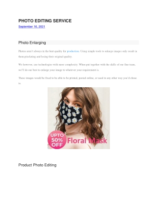 PHOTO EDITING SERVICE