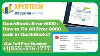 Call  1(855)376-1777, QuickBooks Error 6000,  How to Fix All Error 6000 code in QuickBooks