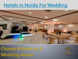 Choose A Hotel As A Wedding Venue!