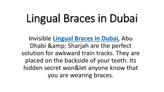 lingual braces in dubai