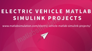 Electric Vehicle MATLAB Simulink Projects