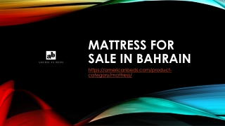 MATTRESS FOR SALE IN BAHRAIN
