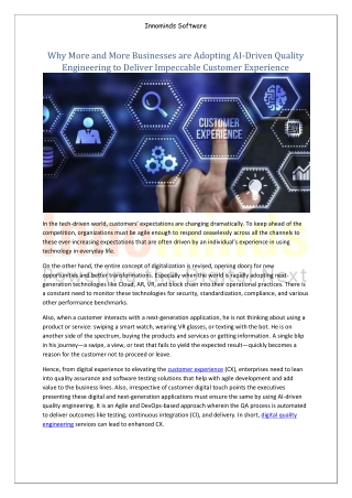 Why More and More Businesses are Adopting AI-Driven Quality Engineering