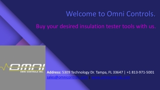 Measuring Equipment Top Supplier Omni Controls