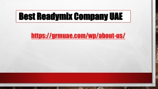 Best Readymix Company UAE