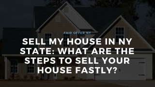 Sell My House In NY State | Fair Offer NY