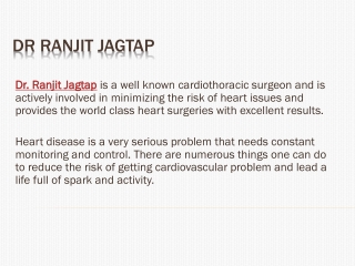 Know the Heart Disease affect your Mental Health by Dr Ranjit Jagtap