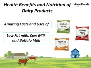 Health Benefits and Nutrition of Dairy Products