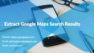 Extract Google Maps Search Results