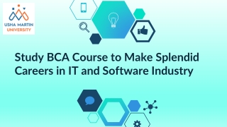 Study BCA Course to Make Splendid Careers in IT and Software Industry