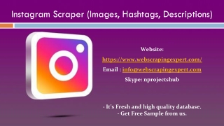 Instagram Scraper (Images, Hashtags, Descriptions)