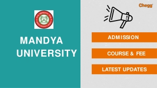 Mandya University - [MU], Mandya