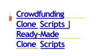 Best Crowdfunding  Script - Readymade Clone Script