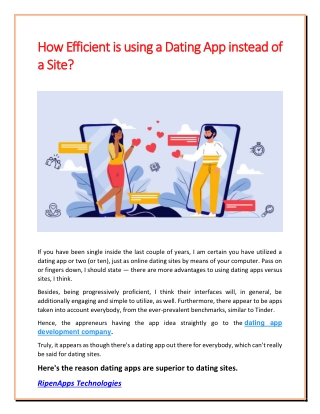 How Efficient is using a Dating App instead of a Site